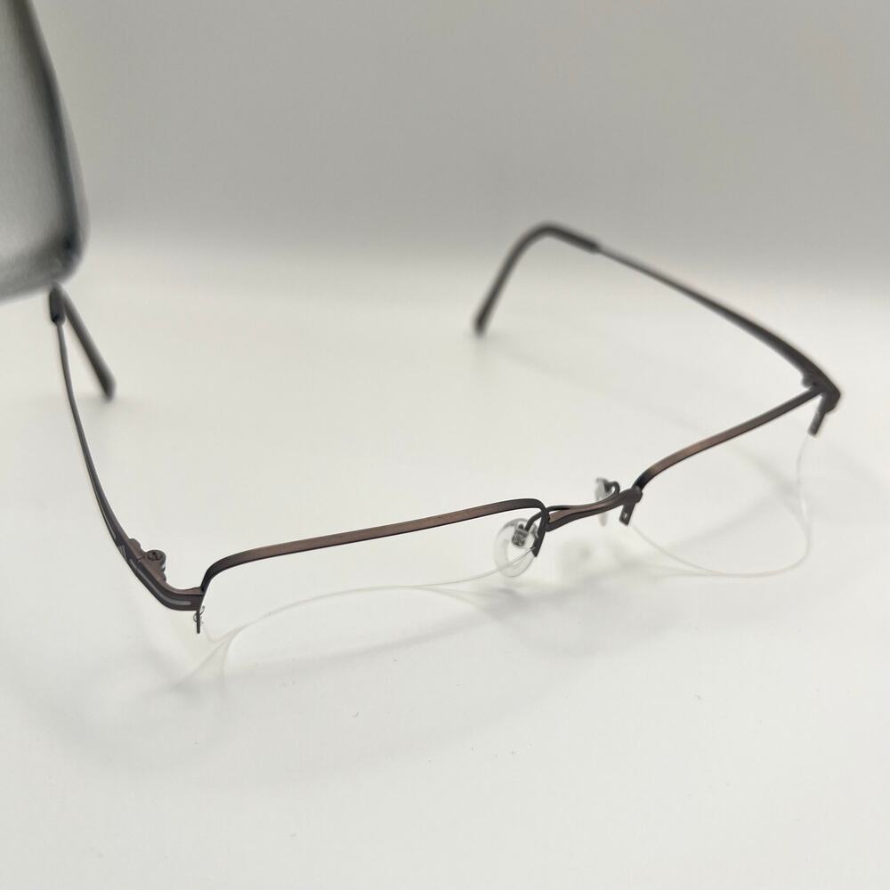 Adidas af02 40 6054 Eyeglasses Brown Half Rim Frames 54-19-140 Excellent Cond